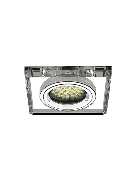 Vivalux SL401 SR Square Glass Recessed Spot Transparent