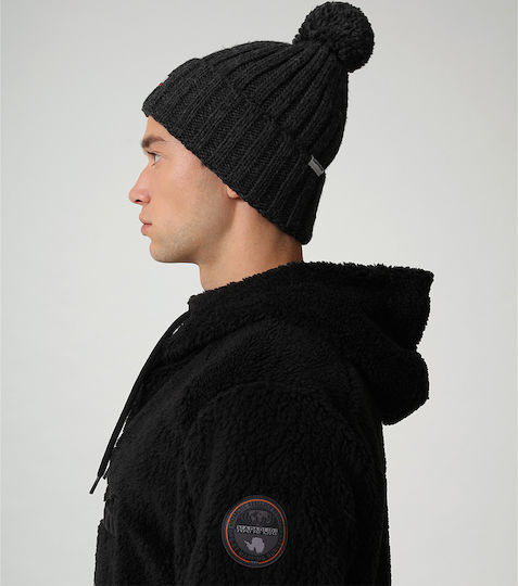 Fea 2 Beanie Unisex Beanie with Rib Knit in Gray color