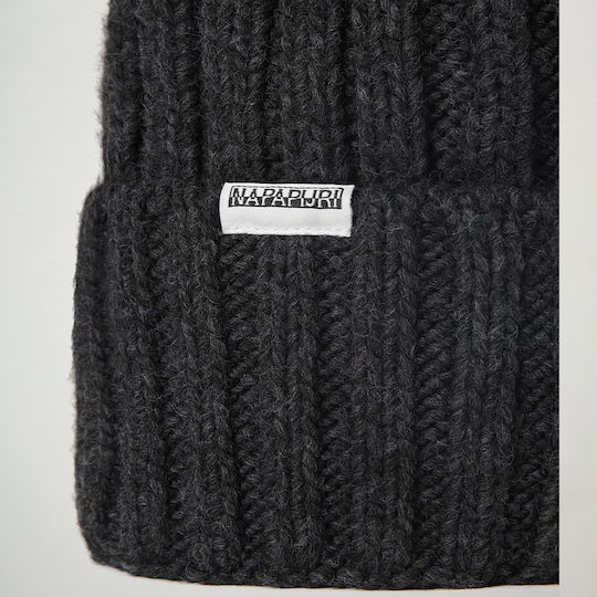 Fea 2 Beanie Unisex Beanie with Rib Knit in Gray color