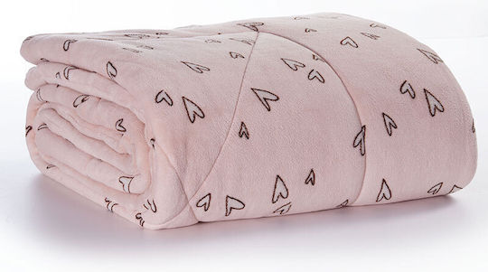 Nef-Nef Homeware Παιδικό Κουβερτοπάπλωμα Μονό 1 2 3 Dance Ροζ 160x220εκ.