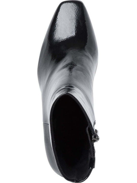Stiefeletten Damen aus Lackleder Schwarz