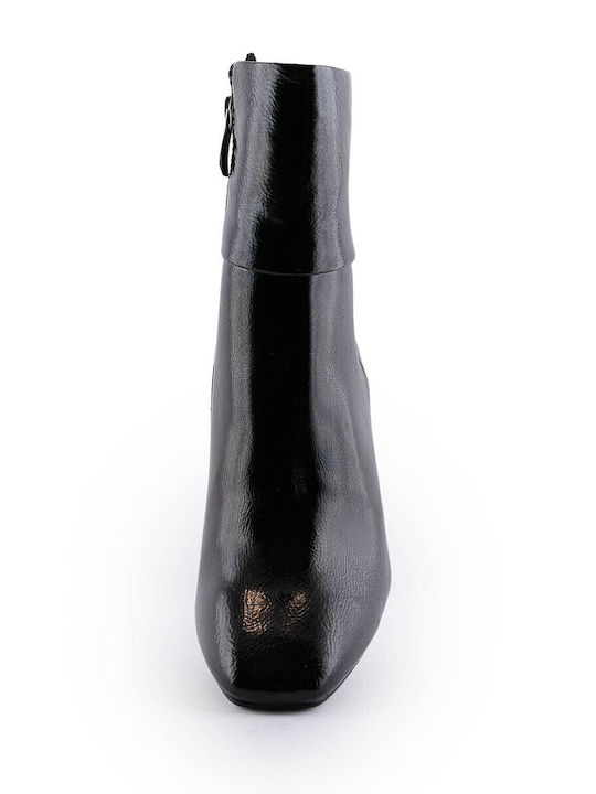 Stiefeletten Damen aus Lackleder Schwarz