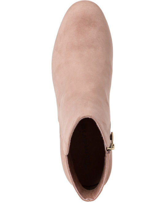 Wildleder Stiefeletten Damen Old Rose