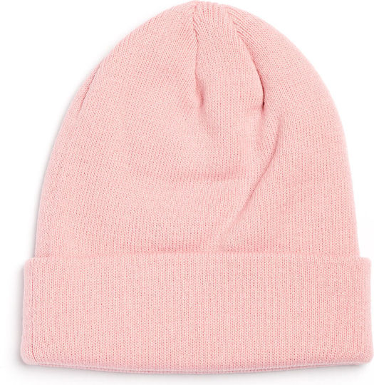 Beanie Ανδρικός Σκούφος Πλεκτός σε Ροζ χρώμα