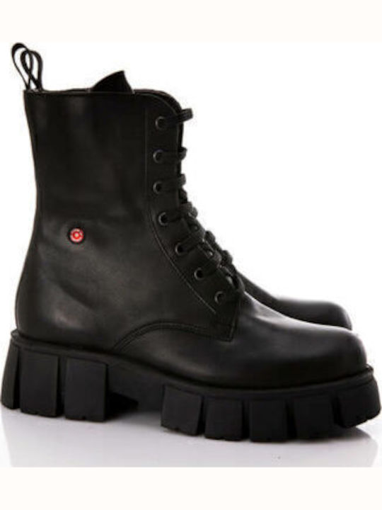 Leather Women's Ankle Boots Black