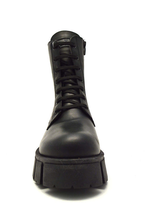 Leather Women's Ankle Boots Black