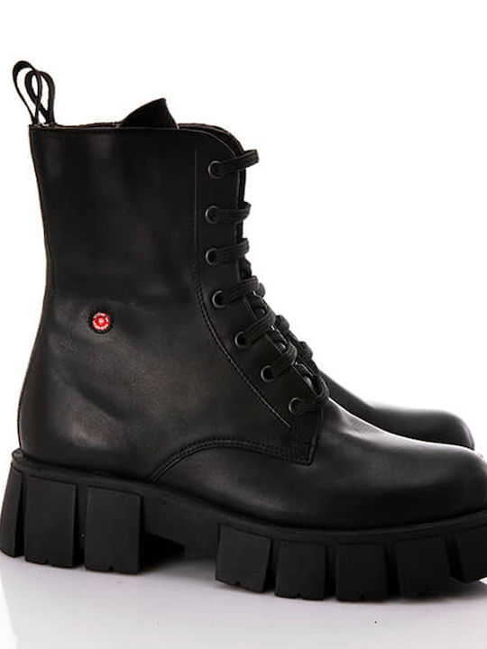 Leather Women's Ankle Boots Black