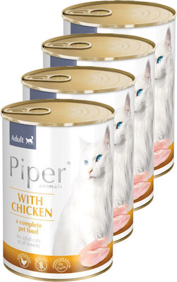 Dolina Noteci Piper Adult Wet Food for Adult Cat in Can with Chicken Without Cereals 400gr