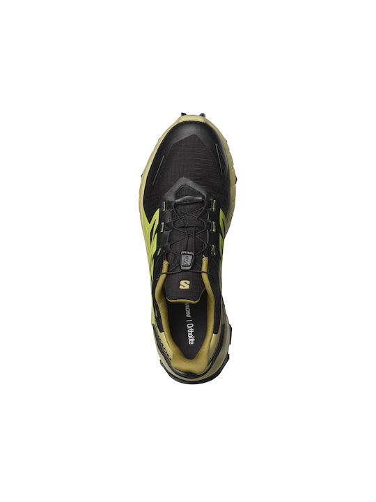 Supercross 4 GTX Sport Shoes Trail Running Waterproof with Gore-Tex Membrane Black / Leek Green / Acid Lime