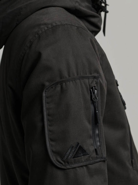 D3 Ultimate Microfibre Winter Jacket Windproof Black