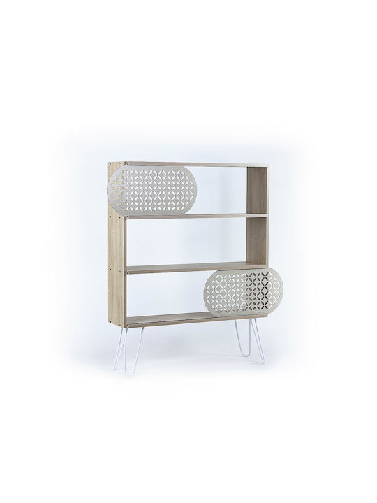 Bookcase Illia Oak/White 94x25x117cm