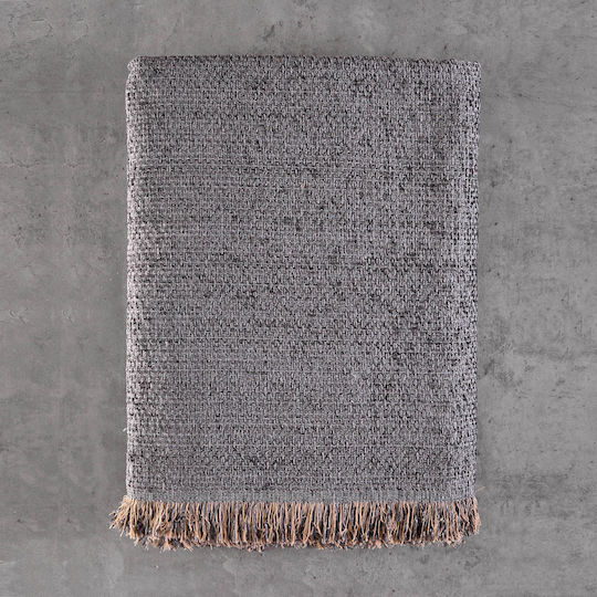 Rythmos Rowen Sesselüberwurf Zwei Seiten Chenille 160x180cm Braune Herstellerfarbe