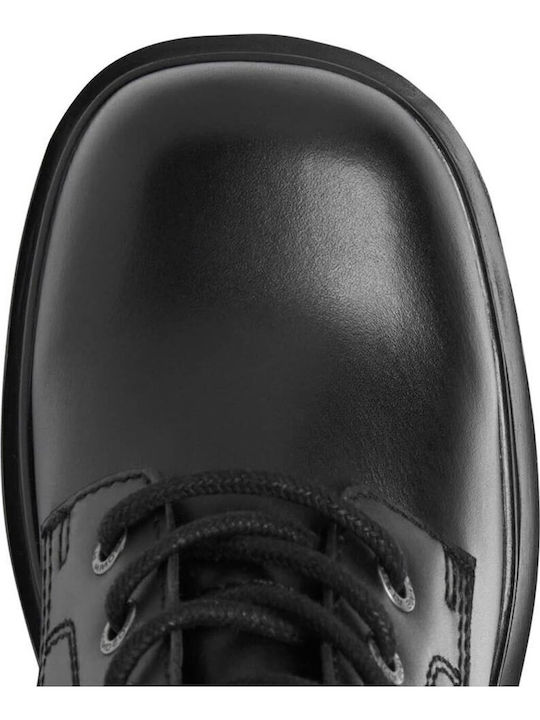 Booties Δερμάτινα Γυναικεία Αρβυλάκια με Ψηλό Τακούνι Μαύρα