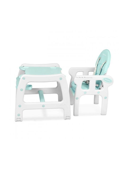 Ricokids Sinco Καρεκλάκι Φαγητού 5 in 1 με Ρυθμιζόμενο Ύψος Τιρκουάζ