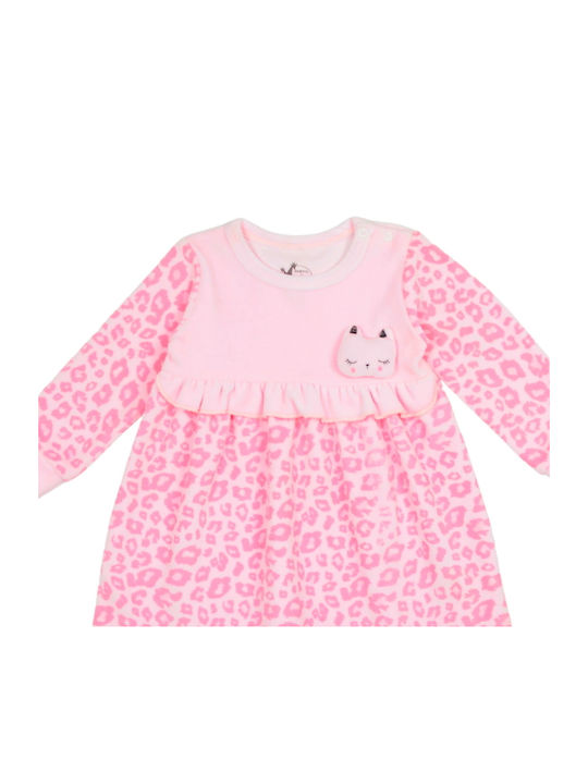 Evita Kids Dress Long Sleeve Pink