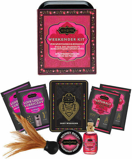 Kama Sutra The Weekender Kit cu Parfum Vise de căpșuni 6buc