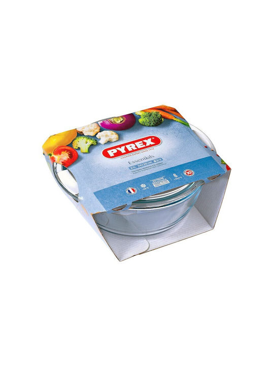 Pyrex Essentials Oală Ovală de Sticlă cu Capac de Sticlă 24x21cm 1buc