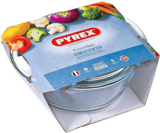 Pyrex Essentials Гърне Стъклено със Стъклен Капак 24x21см 1бр