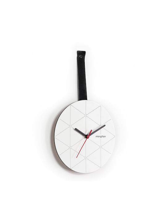 ArteLibre Wall Clock Wooden Black Ø23cm