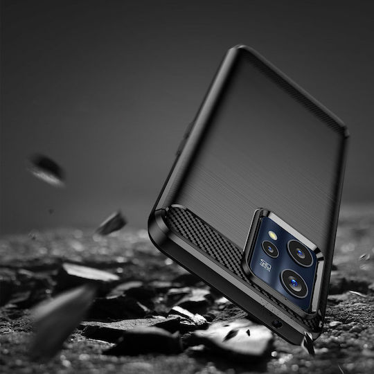 Hurtel Carbon Flexible Back Cover Σιλικόνης Μαύρο (Realme 9 / 9 Pro+)