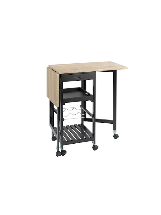 Wenko Freistehend Weinkeller Metallisch für 3 Flaschen Mehrfarbig 97x37x77εκ.