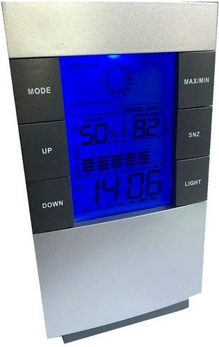 03003WFC00SL-03025 Μετεωρολογικός Σταθμός Ψηφιακός Επιτραπέζιος Ασημί