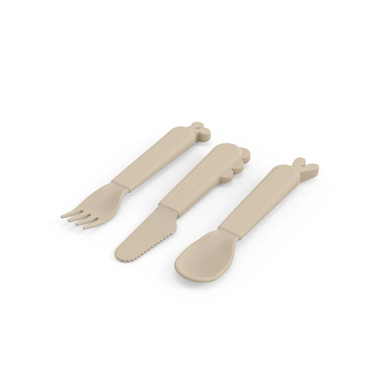 Done by Deer Baby Cutlery Set made of Silicone Sand 3pcs