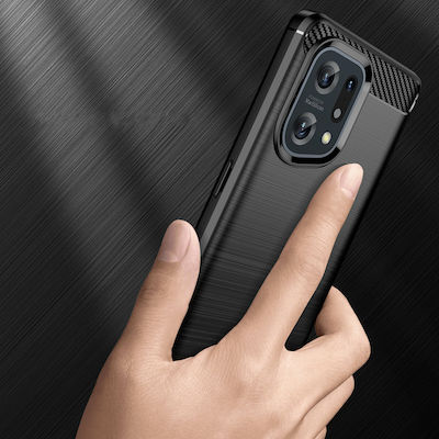 Hurtel Carbon Flexible Back Cover Σιλικόνης Μαύρο (Oppo Find X5)