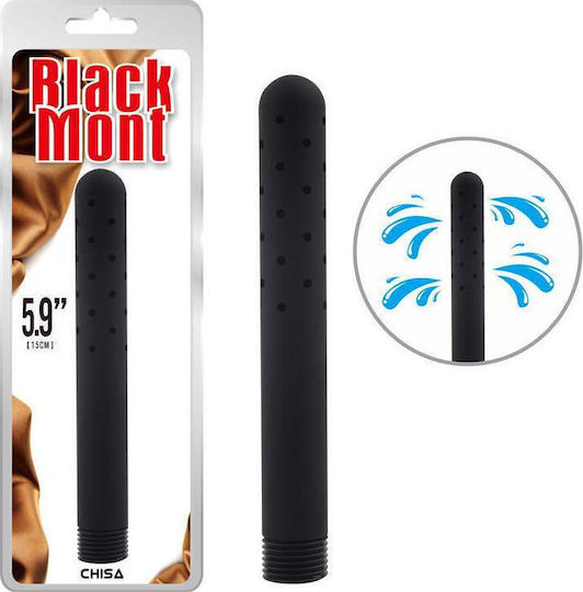 Chisa Novelties Black Mont 360° Water Flow Πρωκτικό Ντους Black 15cm