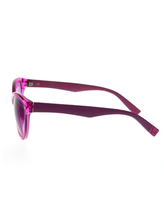 Furla Women's Sunglasses with Pink Plastic Frame and Purple Gradient Lens SU4836 02GF