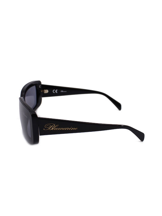 Blumarine Women's Sunglasses with Black Plastic Frame and Black Lens SBM782 700