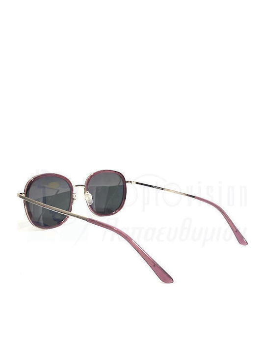 Rebecca Blu Women's Sunglasses with Burgundy Frame and Pink Mirror Lens RB8625 RM09
