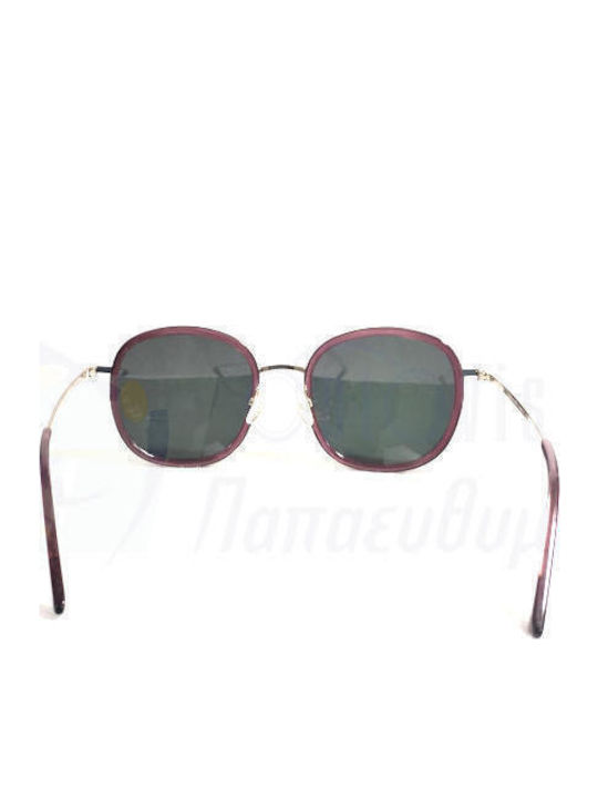 Rebecca Blu Women's Sunglasses with Burgundy Frame and Pink Mirror Lens RB8625 RM09