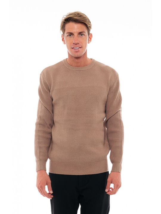 Biston Men's Long Sleeve Sweater Beige