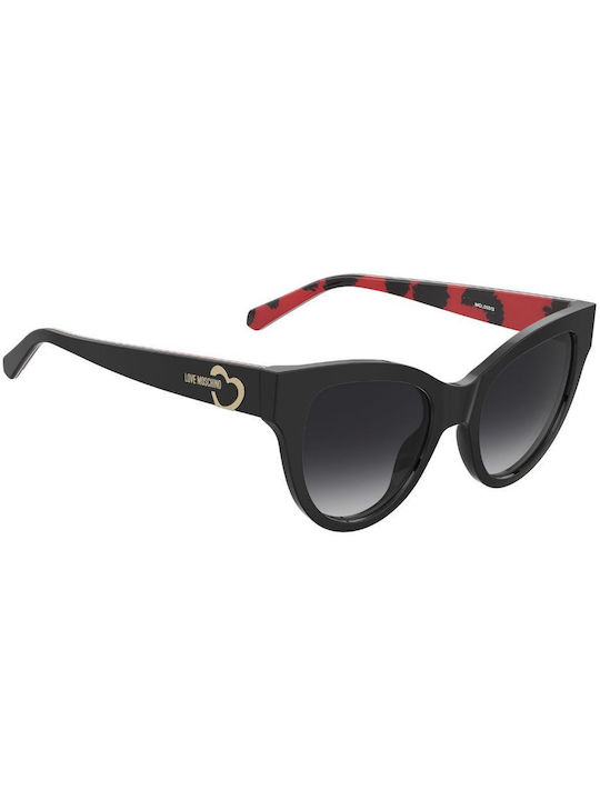 Moschino Women's Sunglasses with Black Plastic Frame and Black Gradient Lens MOL053/S UYY/9O