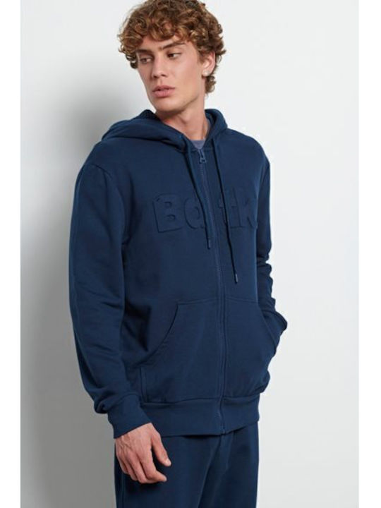 Ζακέτα με Κουκούλα Navy Μπλε
