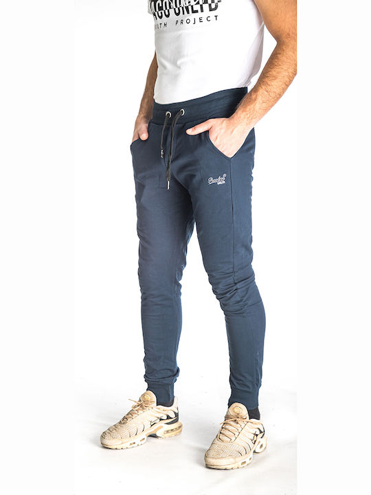 Sweatpants with Elastic Navy Blue