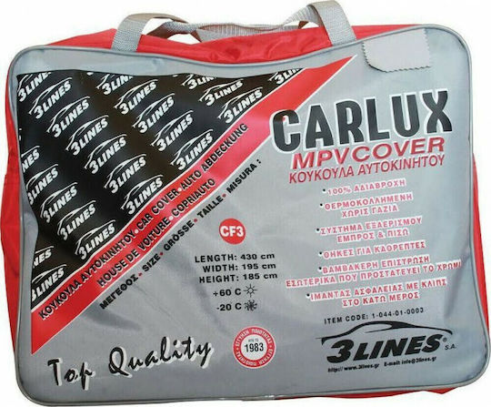 Carlux CF6 Κουκούλα Αυτοκινήτου με Τσάντα Μεταφοράς 455x195x185cm Αδιάβροχη για SUV/JEEP