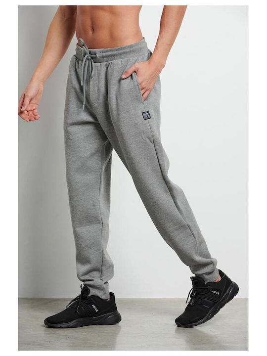 Sweatpants with Elastic Grey Melange
