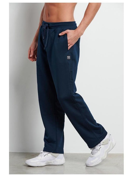 Sweatpants with Elastic Navy Blue
