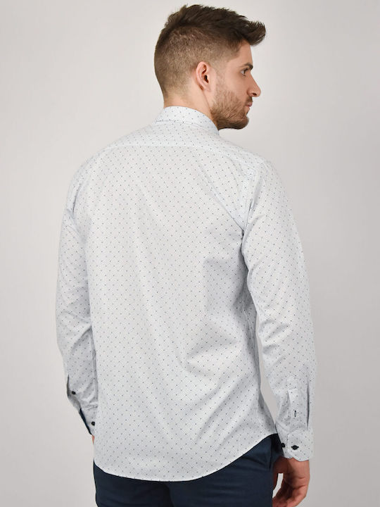 Langärmlig Hemd Polka Dot Weiß