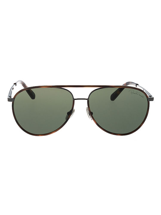 Roberto Cavalli Sunglasses with Brown Tartaruga Metal Frame and Green Lens RC1117 12N