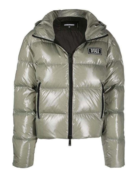 Rock Your Road Κοντό Γυναικείο Puffer Μπουφάν για Χειμώνα Steel Grey