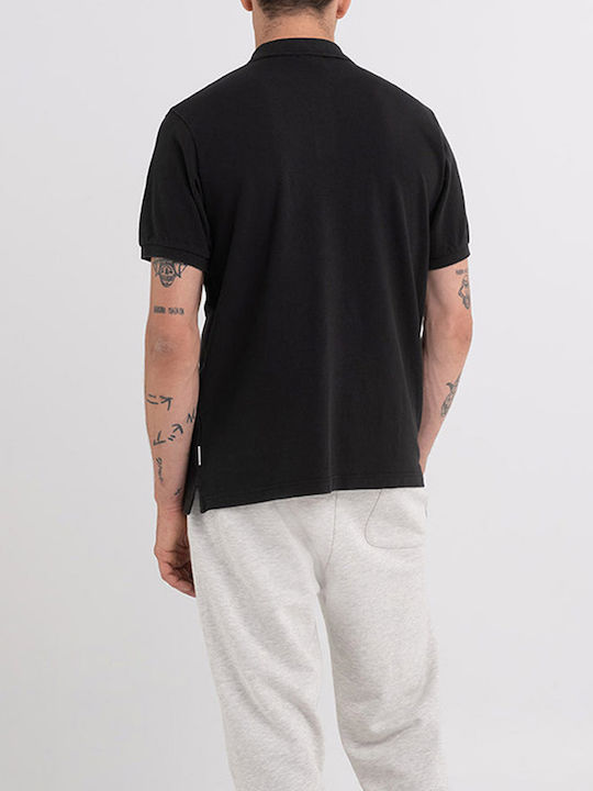 Polo Short Sleeve Black Blouse