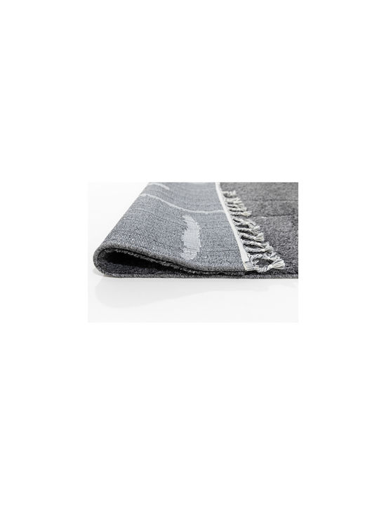 Ezzo Soffice B598AX2 Covor Rectangular Shaggy cu franjuri Cărbune de lemn
