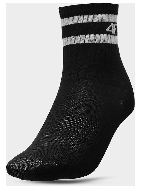 4F Boys 2 Pack Knee-High Socks Black