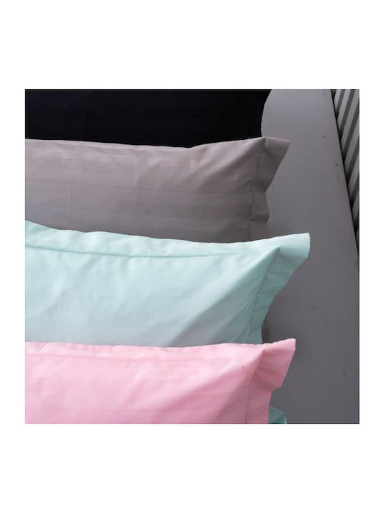 Palamaiki Сет Чаршафи 240x270см. Satin Stripes Роза 4бр