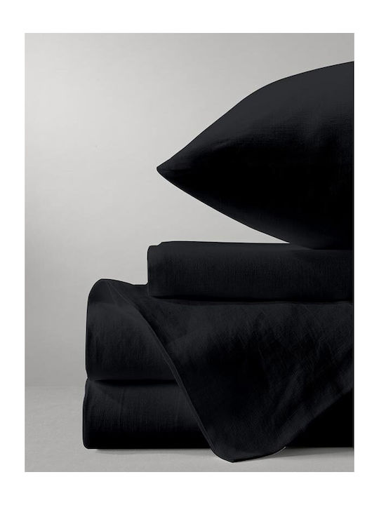 Sunshine Sheet Sets Queen 235x270cm. Cotton Feelings 151 111 Black 4pcs