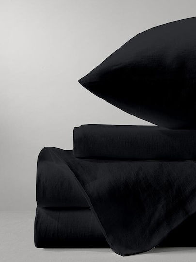 Sunshine Bettwäsche-Set Überdoppel 235x270cm. Cotton Feelings 151 111 Black 4Stück