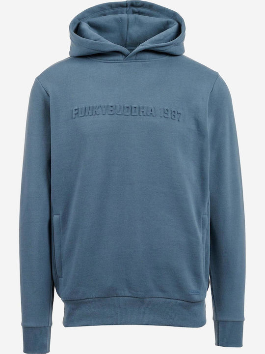Sweatshirt with Hood Dusty Blue